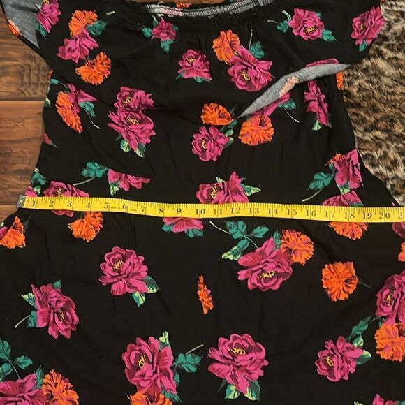 Torrid Black Floral Off Shoulder Design Contemporary Boho Feminine Jumpsuit - Picture 12 of 16